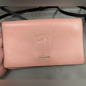 CoachxSelena Gomez Limited Edition Leather Crossbody Bag in Peony Pink & Oxblood